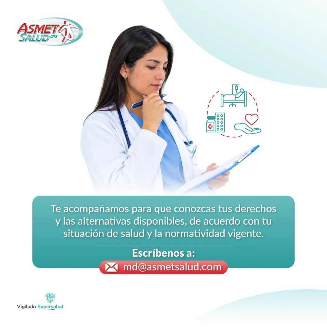 AsmetSalud's tweet photo. 🩵 Ante enfermedad grave, avanzada o terminal, tú y tu familia tienen derecho a recibir información clara, atención integral, cuidados paliativos y orientación sobre las decisiones en salud.

Te acompañamos en este proceso, escríbenos a md@asmetsalud.com #AsmetTeOrienta https://t.co/SI1F35G0Fx