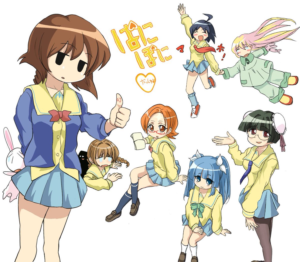 turron3215's tweet photo. ぱにぽにだっしゅ！1年C組
＃ぱにぽに https://t.co/eqS6Atn0k9