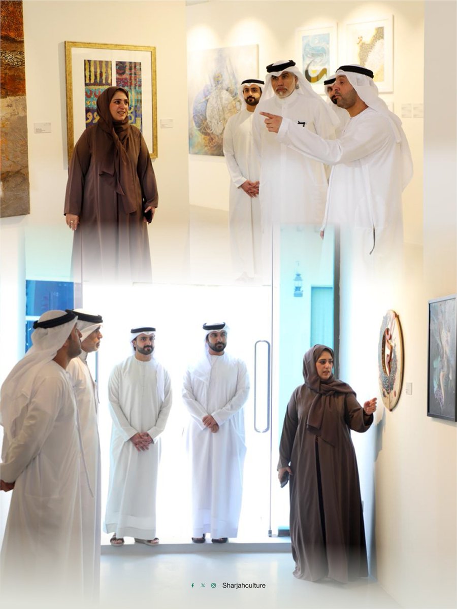 sharjahculture's tweet photo. الاستاذ محمد القصير مدير إدارة الشؤون الثقافية في دائرة الثقافة بالشارقة (مدير الملتقى)، في جولة تفقدية للأعمال الخطية المشاركة في ملتقى الشارقة للخط الدورة (12)، والذي ينطلق في السابع من أكتوبر المقبل تحت شعار "ميزان".
#SCB12 https://t.co/MbEGBPDucq