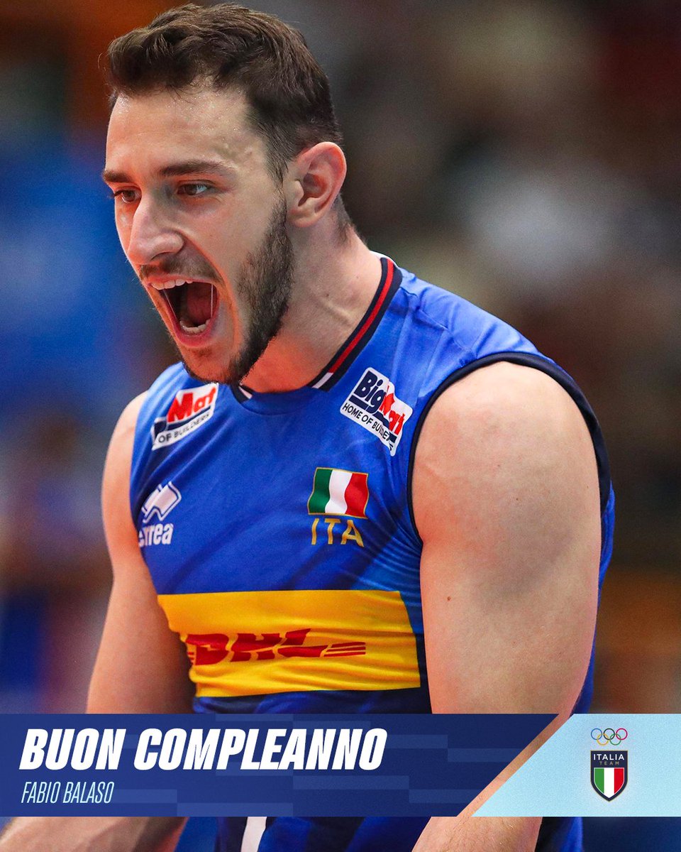 ItaliaTeam_it's tweet photo. Oggi si festeggia in seconda linea! 🎂🇮🇹🏐

Tanti auguri a Fabio Balaso, libero della pallavolo azzurra, che oggi festeggia un altro anno tra difese, ricezioni e grandi salvataggi. 🎉

Fatevi sentire nei commenti con i vostri auguri! 💙

#ItaliaTeam #HappyBDay #ClubOlimpico @Federvolley