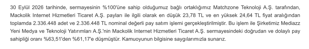 NoMan65125's tweet photo. Biz geri alım beklerken Matchzone 2.336.448 adet pay satışı gerçekleştirmiş. Bu son dönemdeki baskıyı da bir nebze açıklıyor. Tüm piyasada düşüşler varken bu fiyatlardan satmalarının sebebi ne olabilir? Ve buna rağmen bugünü artıda kapatması da garip..  Anlam veremedim.

#Macko https://t.co/HCkqZXDDrS