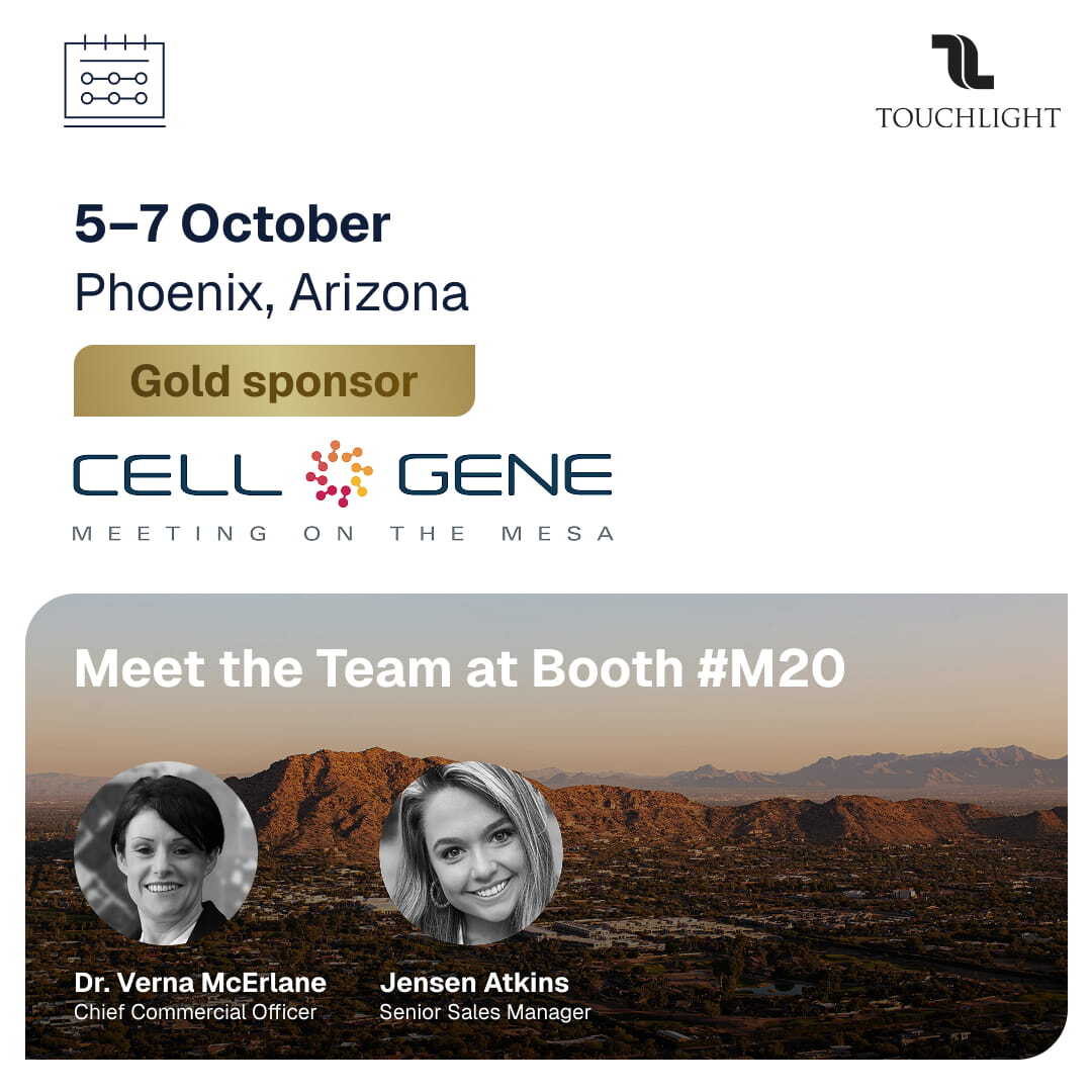 TouchlightDNA's tweet photo. The Touchlight team will be at #CGMesa26 discussing how cell-free DNA technology is enabling faster, more flexible DNA supply for cell and gene therapy development. Book a meeting or stop by our booth M20.
https://t.co/fojmyOAl5m https://t.co/iKU3kB9d0b