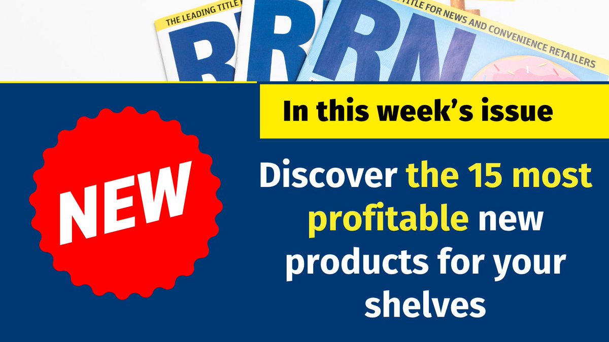 ThisIsRN's tweet photo. 🤔 New products are a great way to attract new customers, but which ones are actually worth your shelf-space? 🤔
Find out in this week's RN, with our exclusive data on the 15 new products driving sales in stores like yours. Order your copy from your magazine wholesaler today! https://t.co/wDJCGWWqib