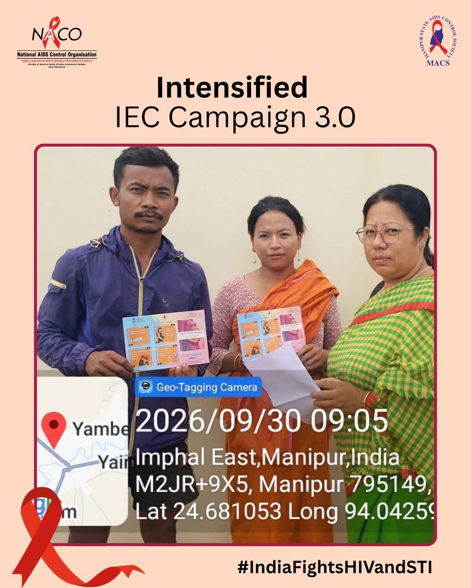 ManipurAIDS's tweet photo. As part of the 2-Month Intensified IEC Campaign, Manipur State AIDS Control Society is taking HIV &amp; STI information straight to every doorstep in Manipur.
#IndiaFightsHIVandSTI #KnowYourHIVStatus #HIVAwareness #HIVPrevention
#EndAIDS #EndStigma @NACOINDIA https://t.co/2JJRyV8Qr8