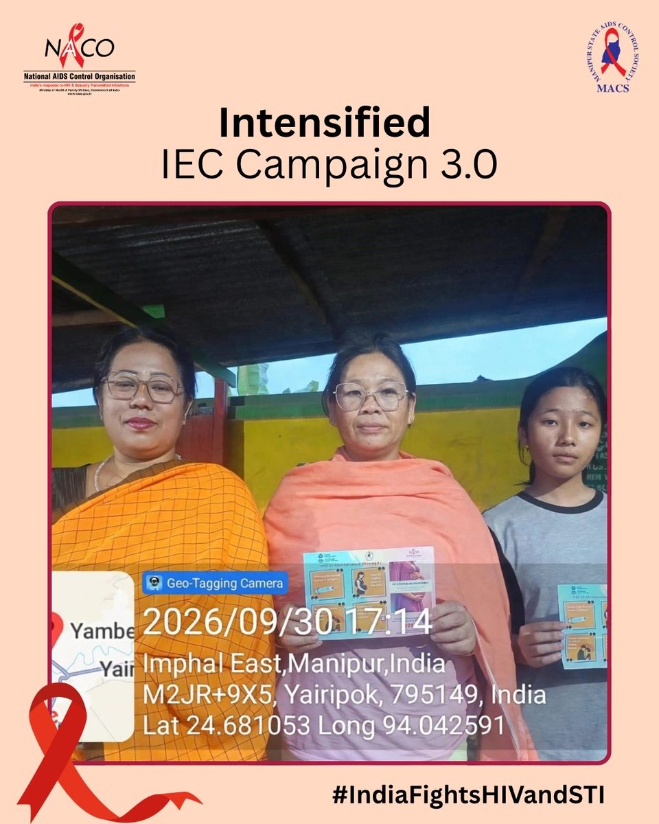 ManipurAIDS's tweet photo. As part of the 2-Month Intensified IEC Campaign, Manipur State AIDS Control Society is taking HIV &amp; STI information straight to every doorstep in Manipur.
#IndiaFightsHIVandSTI #KnowYourHIVStatus #HIVAwareness #HIVPrevention
#EndAIDS #EndStigma @NACOINDIA https://t.co/2JJRyV8Qr8