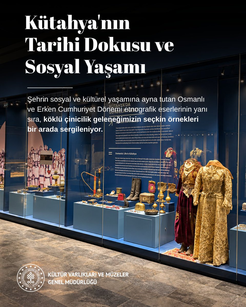 kvmgm's tweet photo. Yeni Kütahya Müzesi kapılarını ziyarete açtı!🏛️

Kültür ve Turizm Bakanımız Sayın @MehmetNuriErsoy ’un katılımlarıyla açılışı gerçekleştirilen müze; tarih öncesi dönemlerden Hitit, Frig, Roma, Bizans ve Selçuklu'ya kadar uzanan köklü bir hafızayı çağdaş müzecilik vizyonuyla geleceğe taşıyor. 

Arkeoloji, Kent-Etnografya, Çini, Maden ve Çocuk Müzesi olmak üzere beş farklı tematik bölümden oluşan komplekste; Seyitömer Höyük ve "Geleceğe Miras Projesi" kapsamındaki Aizanoi Antik Kenti kazılarından çıkarılan arkeolojik eserlerin yanı sıra Osmanlı ve Erken Cumhuriyet Dönemi etnografik eserleri ile Selçuklu'dan günümüze uzanan Kütahya çiniciliğinin seçkin örnekleri de sergileniyor. 

Sadece bir sergi alanı değil; eğitim, etkinlik ve kültür ortamı olarak da hizmet veren yeni Kütahya Müzesi ziyaretçilerini bekliyor. 

#KütahyaMüzesi #Kütahya #KVMGM #GeleceğeMiras #KültürelMiras