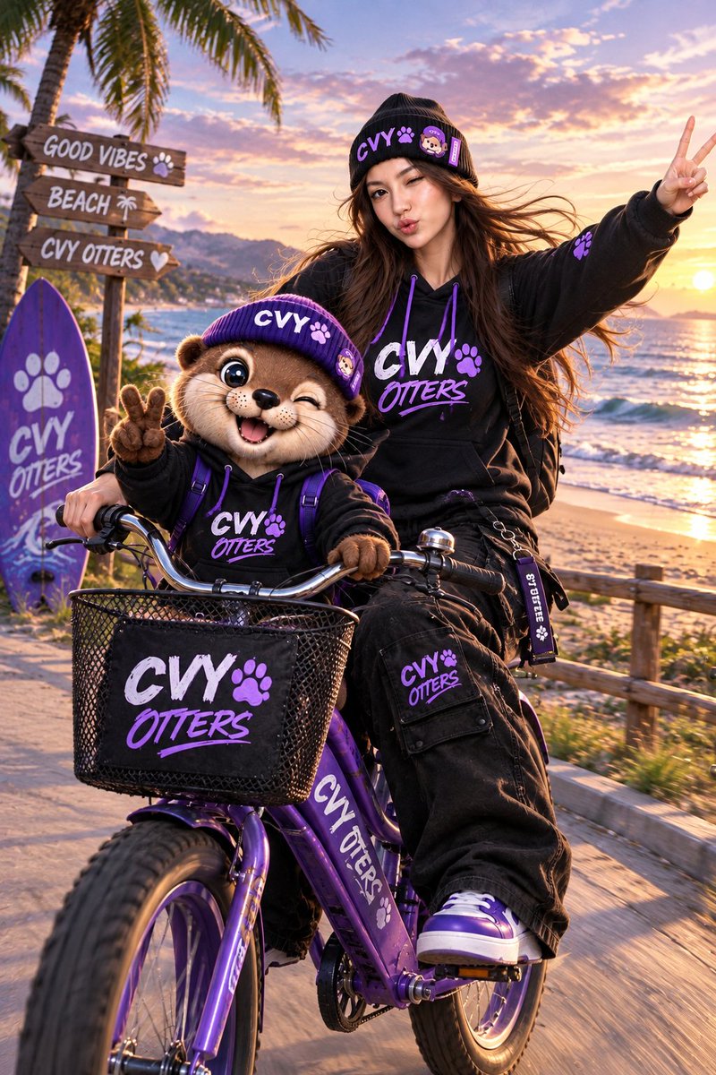 CVYCommunity's tweet photo. 🚴‍♀️🦦 $CVY OTTERS — BEACH RIDE! 🌴💜

Cruising by the beach, enjoying the sunset, and spreading the Otters vibes. 🌊☀️
Different Friends. One Heart. One Community. 🦦💜

Keep riding. Keep building. Keep believing.
LFG $CVY! 🚀

#CVY #CVYOtters #SolanaCommunity #Crypto  #Community https://t.co/FShFmPiZAM