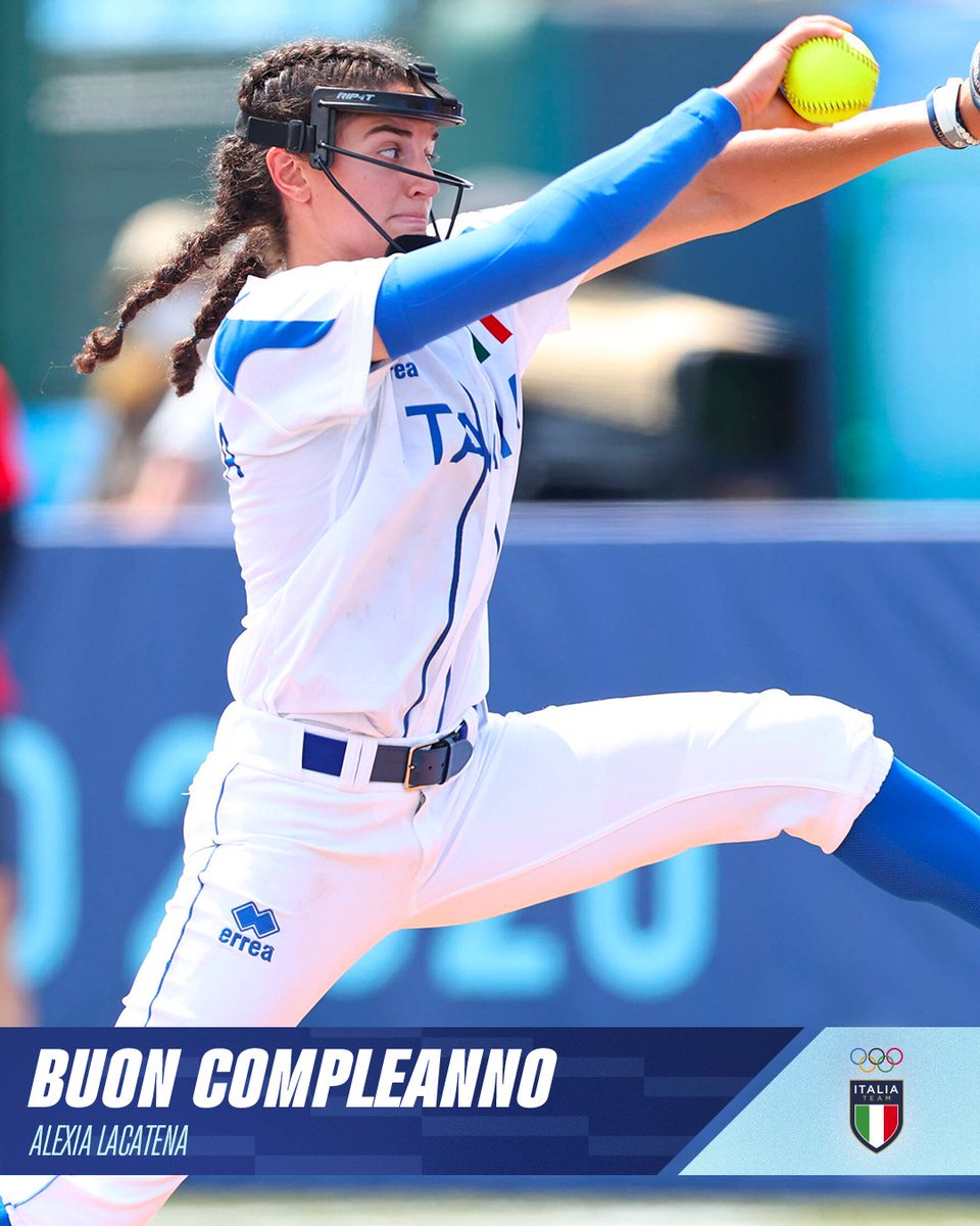 ItaliaTeam_it's tweet photo. Oggi si festeggia a tutto swing! 🎂🇮🇹🥎

Tanti auguri ad Alexia Lacatena, protagonista del softball azzurro, che oggi aggiunge un altro anno alla sua storia sul diamante. 🎉

Fatevi sentire nei commenti con i vostri auguri! 💙

#ItaliaTeam #HappyBDay #ClubOlimpico @FIBSpress https://t.co/myXy22CeWg