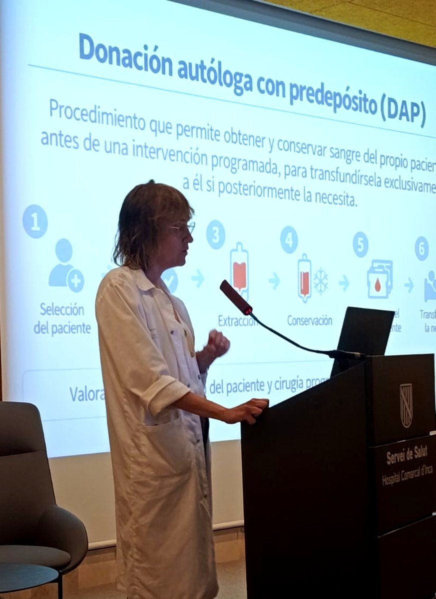 HospitaldeInca's tweet photo. 🏥 Avui, nova Sessió General a l'HCIN

"Protocol d'autotransfusió i hemorràgia massiva"

👩🏼‍⚕️ A càrrec de la Dra. Julia Domínguez, cap d' hematologia de l'Hospital d'Inca

@IBSalut_ @SalutGOIB @manuelaG_Romero @javiurenam @FerrerXisco https://t.co/swhlWvmnIu