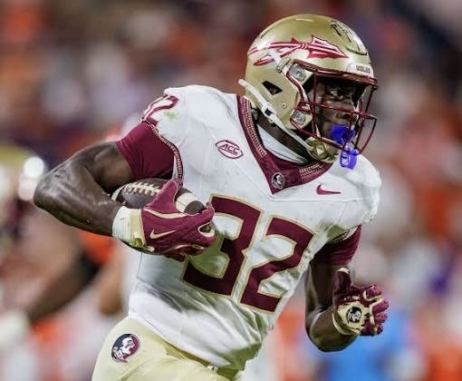 TJSalomone's tweet photo. This is an Ousmane Kromah appreciation post.

Kromah through 4 games so far for FSU:

- 397 rushing yards on 64 attempts
(12 yards shy of surpassing his 2025 season total.)

- 6.2 yards per carry average

- 5 rushing touchdowns

Most importantly, he runs hard on every single play.

Definitely been one of the bright spots for Florida State this year. 🍢