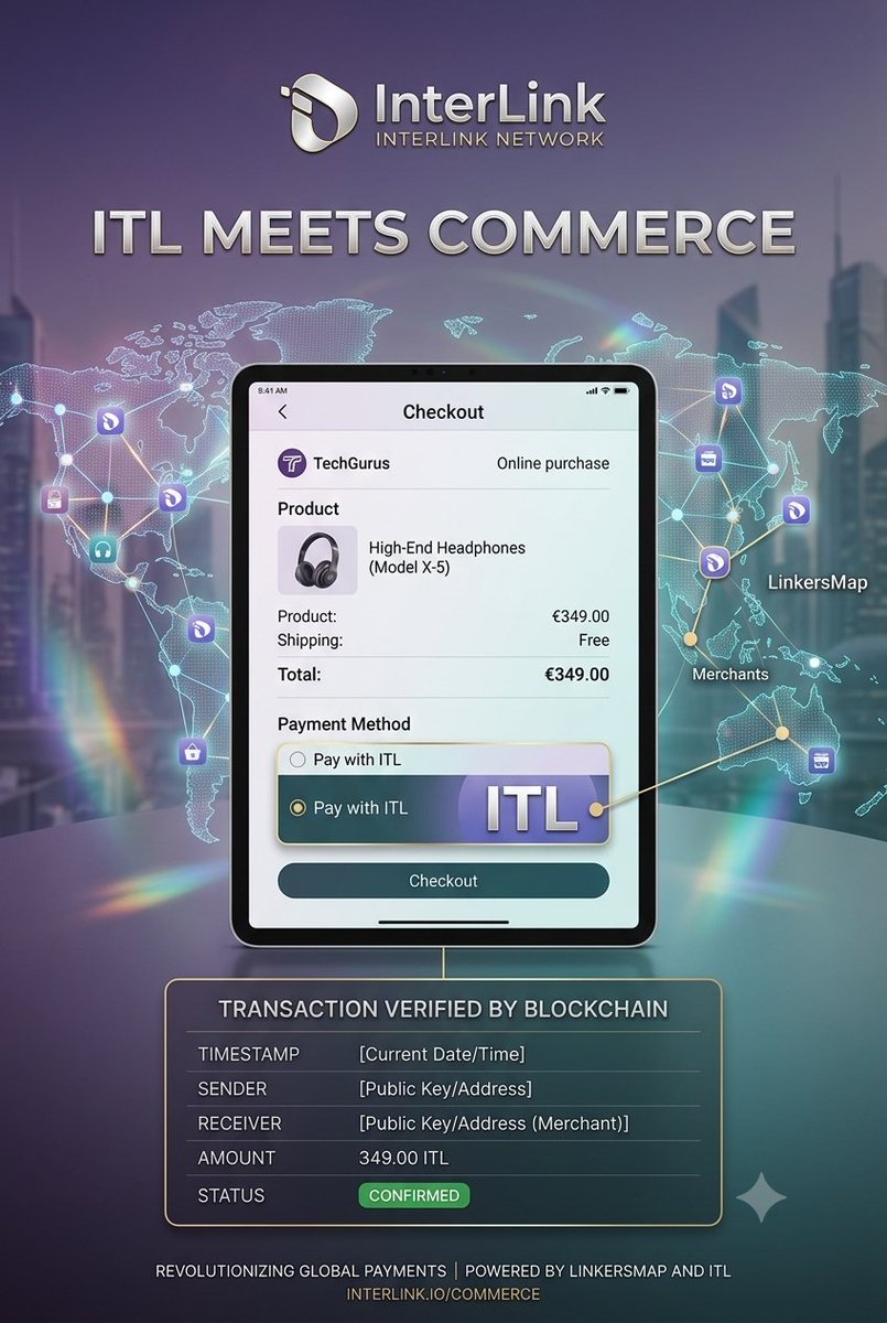 rao_tammin25602's tweet photo. LinkersMap gives ITL another potential role inside the ecosystem: a payment medium for commerce.
The bigger idea is connecting digital assets with actual buying and selling activity.
#InterLink #ITLG #ITL #LinkersMap #ITLPayments #GlobalCommerce https://t.co/iJzcCIZge0