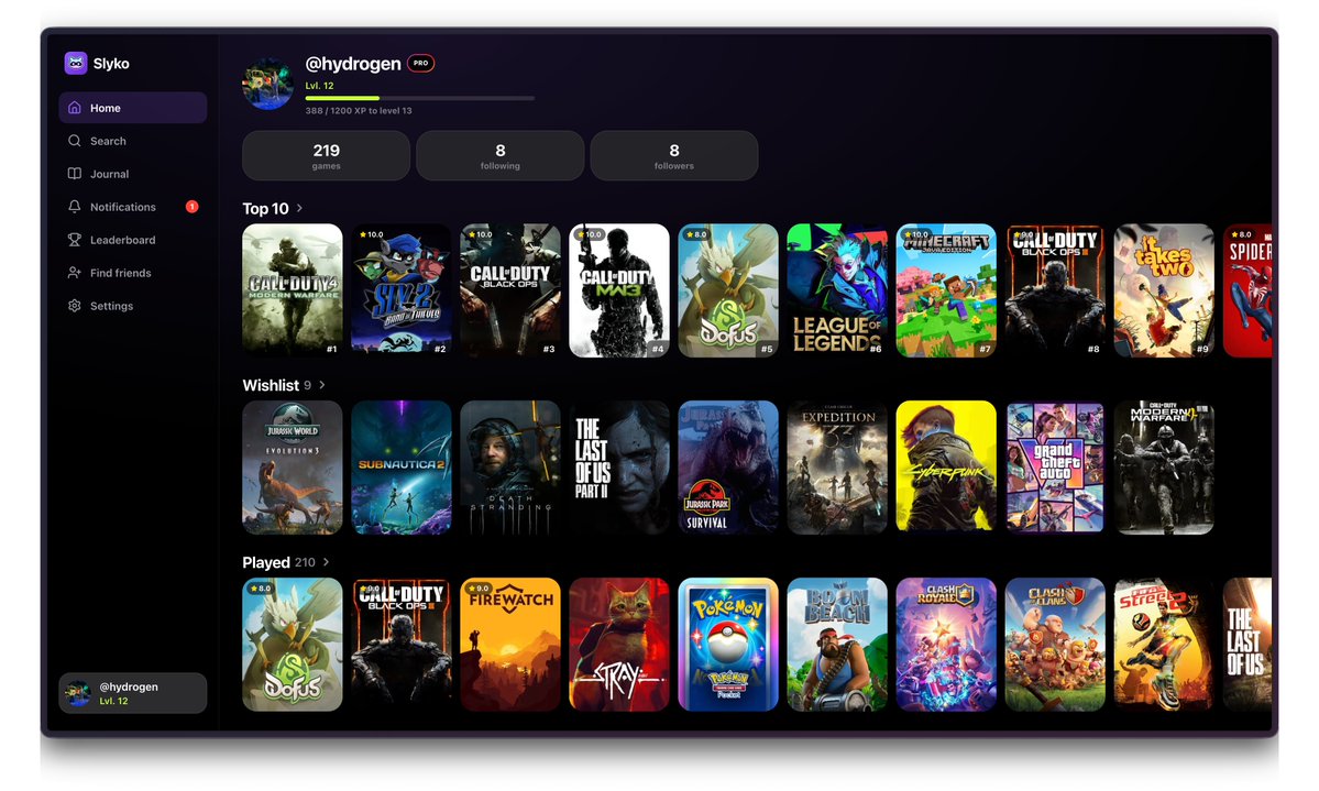 enzodlp_'s tweet photo. Slyko now has a web version 🌐

A simple v1 for now: your game list, reviews and friends, synced between phone and browser. Lots more to come.

It was on the "what's next" list of my #Shipaton entry. Shipped it on deadline day. 😎

Link below 👇 https://t.co/cVEeEWmrpF