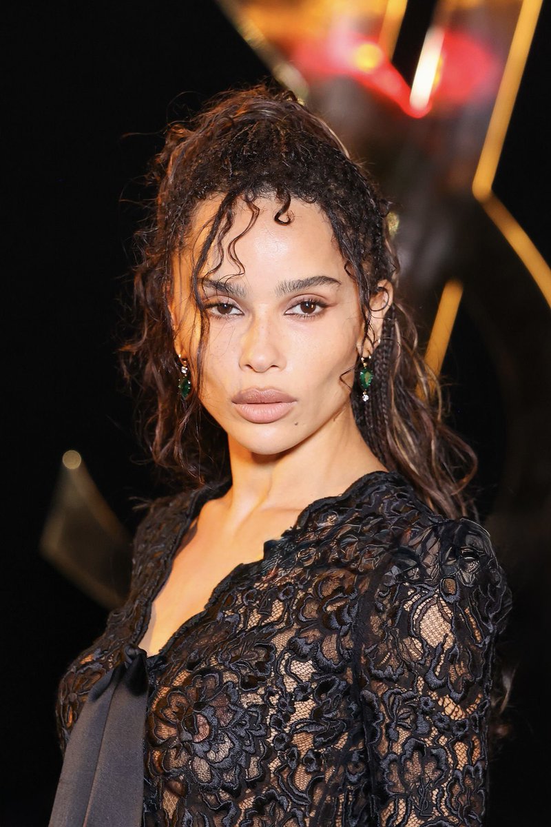 zkravitzsource's tweet photo. Zoë Kravitz at Anthony Vaccarello’s last show at Saint Laurent for Paris fashion week
— a thread https://t.co/rMnFsp2v6Q