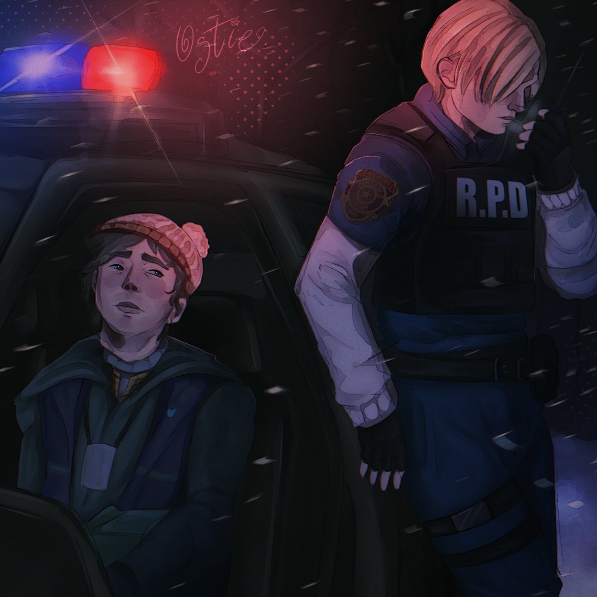 6osts_'s tweet photo. the au i would die for #ResidentEvil   #bryeon #fanartㅤㅤ https://t.co/YuQ5RFLPSy