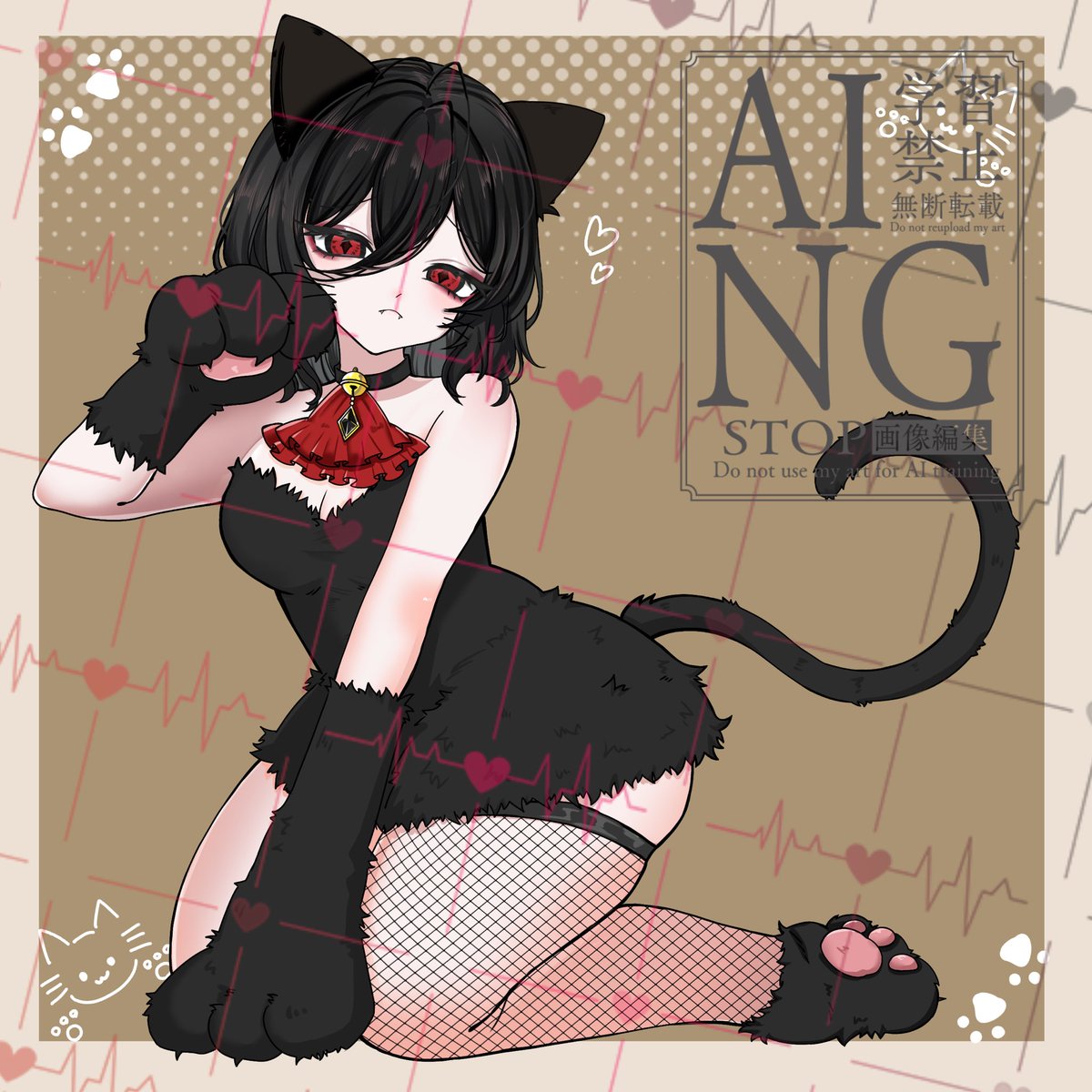 ChigarasuManeko's tweet photo. 🩸#1枚絵公開 🐈‍⬛

──── ••🐾🐈‍⬛🐾•• ───꒷꒦

お客様、
太もものお触りは禁止です…にゃ

꒷꒦꒷──  ••🐾🐈‍⬛🐾•• ───

無事1枚絵公開できました😭！
皆様ありがとうございます🙇🏻‍♀️´-
#IRIAMライバーでも拡散されたい https://t.co/zbvdvD1IYG