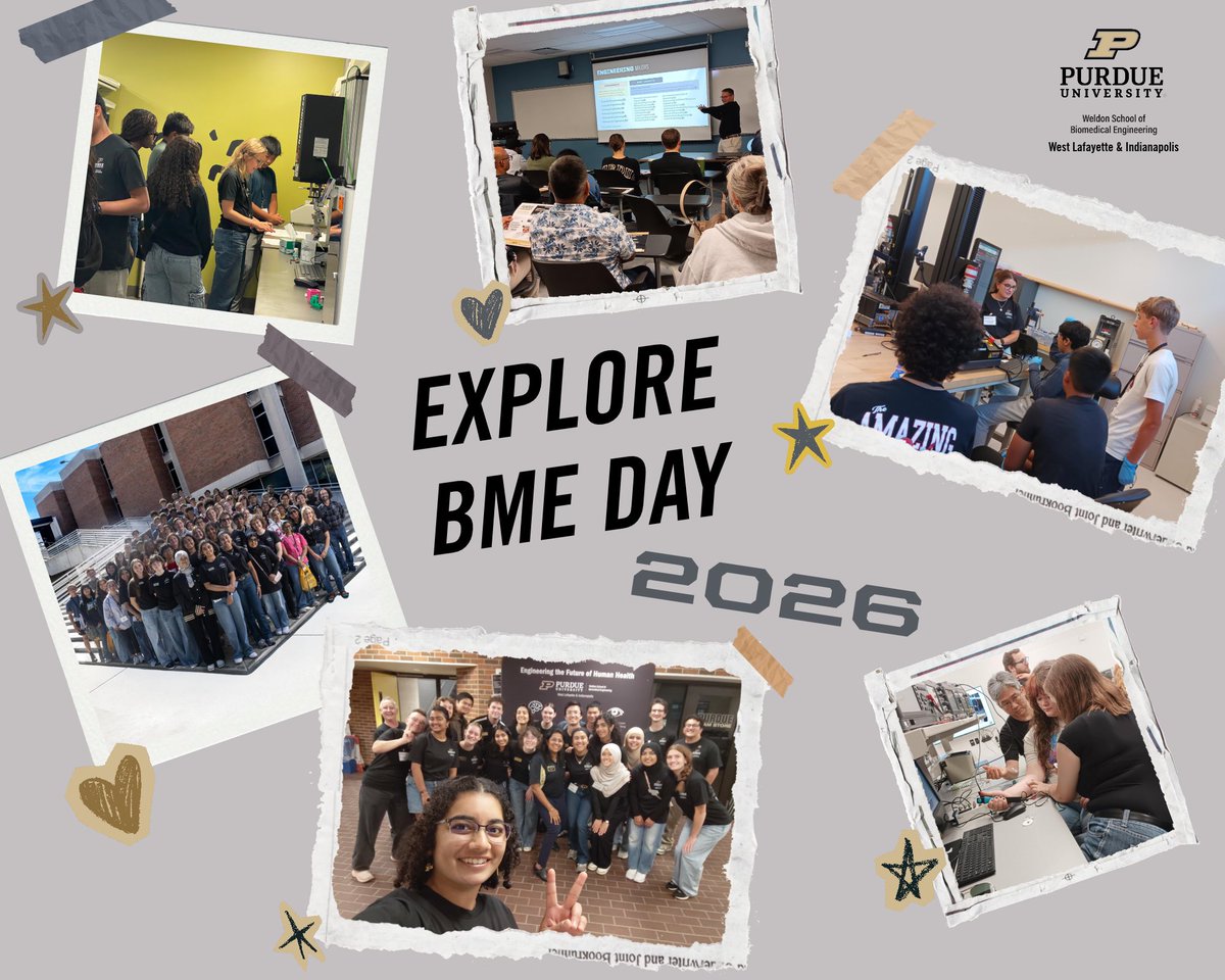 PurdueBME's tweet photo. Sixty-four future innovators joined us for Explore BME Day 2026 at Purdue University in Indianapolis. Thank you to everyone who made the day a success. #PurdueBME https://t.co/ha0uXkRFVG