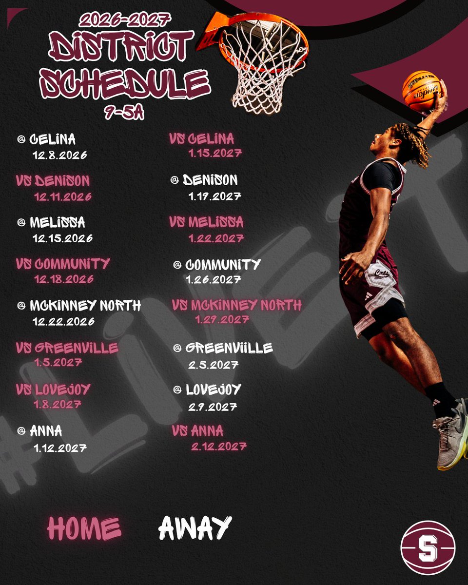 SHBearcatBB's tweet photo. ๐จ 2026โ2027 DISTRICT SCHEDULE ๐จ
Mark Your Calendars. Bearcat Basketball is Back Soon!
#LiveIT https://t.co/t6tDUdHLu0