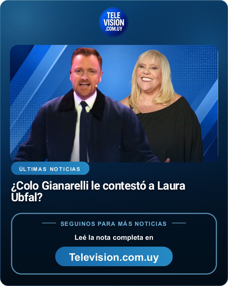 tvuycom's tweet photo. ¿El Colo Ginarelli le respondió a @laubfal ? Leelo en https://t.co/207rWTz4XG 
https://t.co/HV6hhHuoP8 https://t.co/YncxRyUxpy