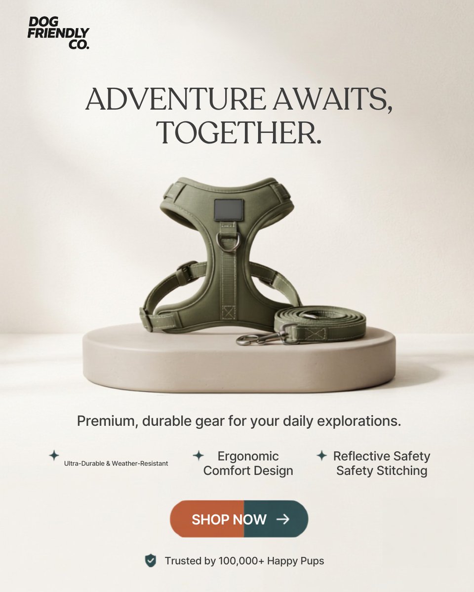NancyEigoid's tweet photo. Every walk is better with the right gear. From hands-free belts and comfortable harnesses to durable leashes and paw protectors, Dog Friendly Co. makes adventures safer and more enjoyable. Upgrade your walks with premium comfort for your best friend. https://t.co/wctuNolhVW
