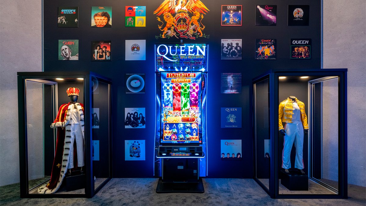soloazarok's tweet photo. IGT Unveils Queen Video Slots, Inspired by the Legendary Band, at G2E 2026 https://t.co/dV8KBdWlG3 #IGT #Queen #QueenVideoSlots #G2E2026 #GlobalGamingExpo #LasVegas #Slots #Summit75 #CasinoGaming #SoloAzar #News https://t.co/fm49TOQWEs