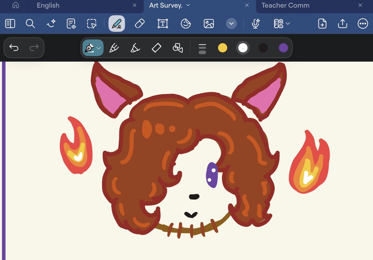 RemiTazTV's tweet photo. Omg it’s a Cal, it’s a little Cal, look at em and all the fiery glory.
Totally didn’t forget how the hair looked at first and had to fix it lol
@calthearsonist https://t.co/j6haUZw4QJ