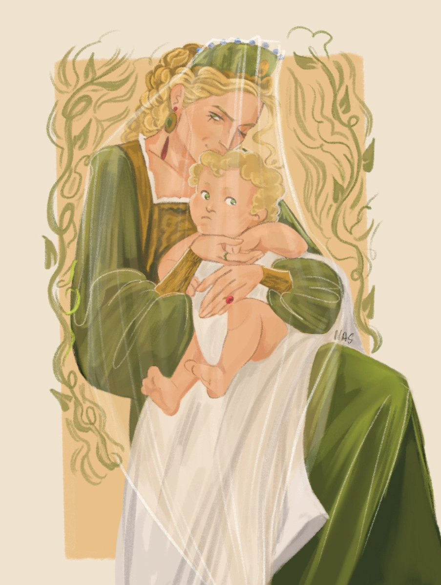 joffbaratheonn's tweet photo. Cersei e baby Joff. 💚✨

🎨 nasnyys https://t.co/285HaZ8l9w