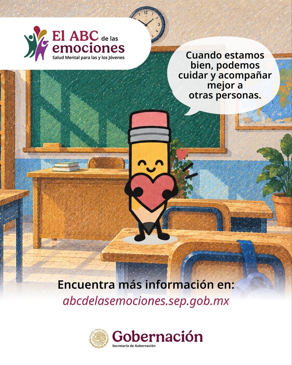 SEGOB_mx's tweet photo. 💛 Cuidarnos también es estar presentes para las y los demás.

Pequeñas acciones pueden fortalecer el bienestar emocional y construir redes de apoyo que hacen la diferencia. 🫂

🧠 Conoce más en #ElABCDeLasEmociones:
https://t.co/XqA2sDe5SY

☎️ Línea de la Vida: 800 911 2000 https://t.co/f7lC6Bb9vn