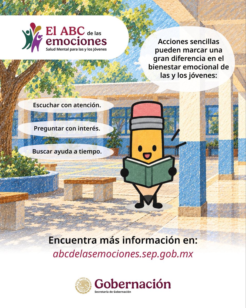 SEGOB_mx's tweet photo. 💛 Cuidarnos también es estar presentes para las y los demás.

Pequeñas acciones pueden fortalecer el bienestar emocional y construir redes de apoyo que hacen la diferencia. 🫂

🧠 Conoce más en #ElABCDeLasEmociones:
https://t.co/XqA2sDe5SY

☎️ Línea de la Vida: 800 911 2000 https://t.co/f7lC6Bb9vn