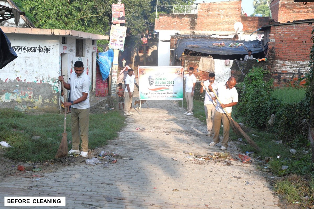crpfindia's tweet photo. Every step counts towards a cleaner India! 

Personnel across @crpfindia are actively driving the #SwachhtaHiSewa 2026 campaign through dedicated Shramdaan.

A glimpse of cleanliness drives led by the exuberant personnel of 203 CoBRA Bn (Jharkhand) & 91 RAF Bn (Lucknow, UP). 🧹

#NationFirst
#Vandematram150 
#MissionNaxalMuktBharat2026
#SHS2026
#SwachhtaHiSewa2026
@SwachhBharatGov
@SwachhBharat
@MoHUA_India
@MoJSDDWS
@gpsinghips
@crpf_j
@CentralZoneCrpf
@northeast_zone
@southzone_hyd