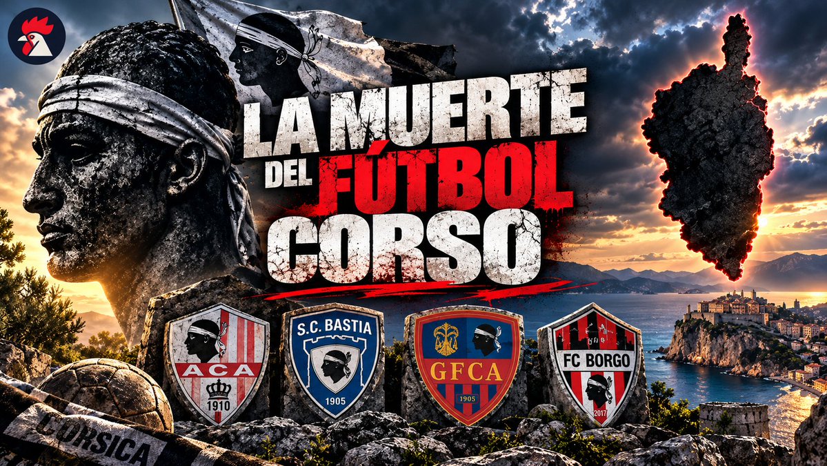 AndiOnrubia's tweet photo. 🎥🎥

La muerte del fútbol corso.

Por primera vez desde 1965, el fútbol corso no tiene a ningún equipo en la Ligue 1 o en la Ligue 2. El último que quedaba era el SC Bastia, finalista de la Copa de la UEFA, que descendió a Ligue 3 la temporada pasada.

Análisis en el canal de todas las trabas que han tenido los clubes de Córcega desde el siglo pasado, su apego al nacionalismo, sus problemas administrativos y el hundimiento de sus principales clubes (SC Bastia, AC Ajaccio, Gazélec Ajaccio...).

🔗https://t.co/e9SaXThG62