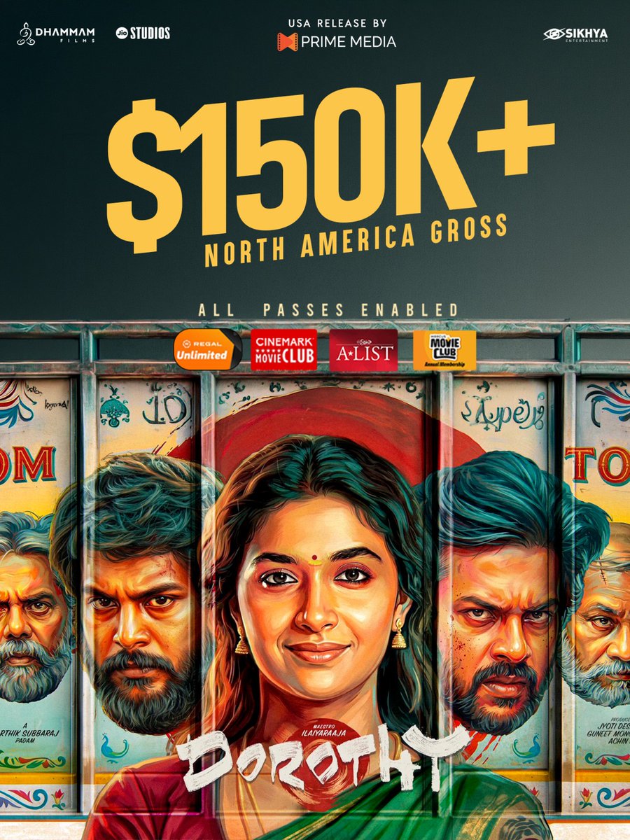 PrimeMediaUS's tweet photo. 🚨 DOROTHY hits $150K+ in North America! 💥🔥
The hype across USA theaters is REAL! Don't miss out on the movie everyone’s talking about—grab your crew & book your tickets NOW! 🎟️🍿
Watched DOROTHY? Drop a ❤️ below! 👇
#Dorothy #DorothyMovie #BoxOffice #USA https://t.co/ESmuHhWaYJ