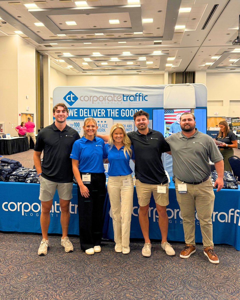 CorpTrafficLog's tweet photo. ๐ฆ
TODAYโS THE DAY!๐ผ
The UNF Business Career Fair presented by Corporate Traffic Logistics is happening TODAY from 12โ4 PM at the UNF University Center! ๐๐ฆ
#UNF #SWOOP #UNFCareerFair #CorporateTrafficLogistics #CareerOpportunities #NeverSettle #AlwaysSoar https://t.co/ptFqRJvAvd