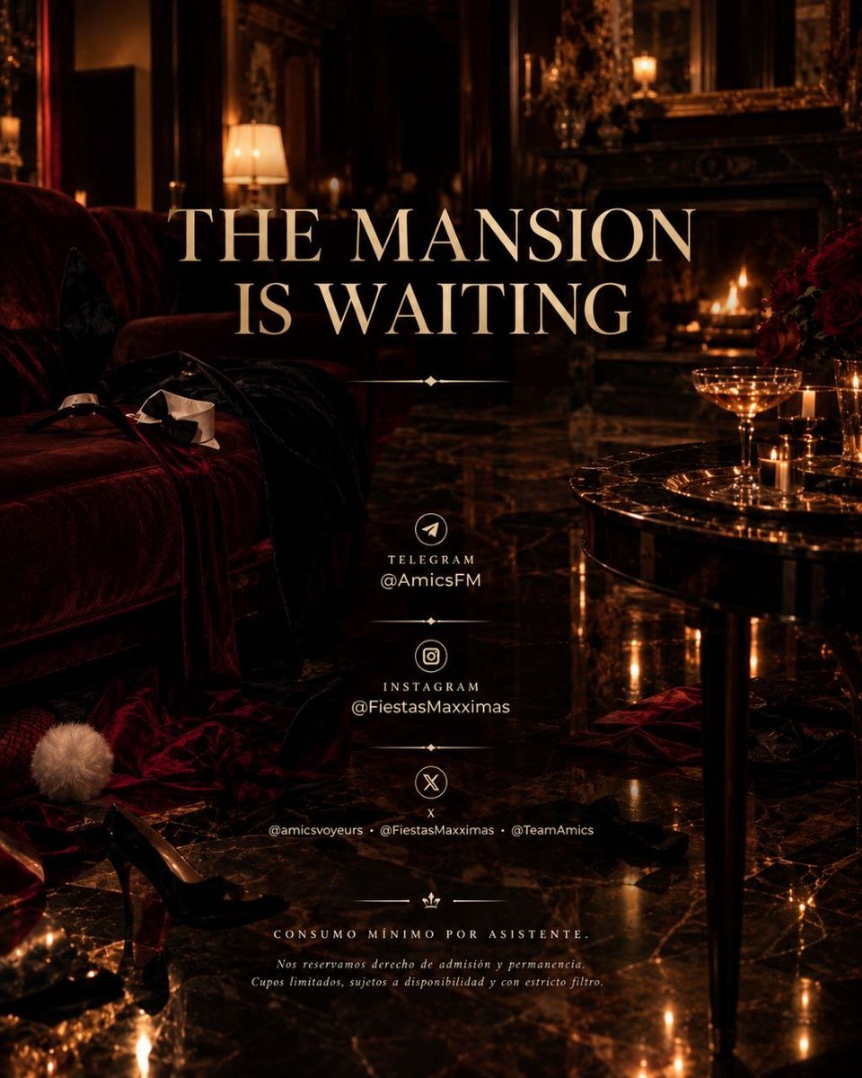amicsvoyeurs's tweet photo. @TeamAmics 🥂 Aquí les mostramos cómo será #HalloweenAtTheMansion: ambiente, dresscode, música y algunas de las sorpresas preparadas.

⏳ LOS PRECIOS AUMENTAN POR ETAPAS, así que no lo deje para última hora.

El mejor Halloween cuckold &amp; STAG 🖤

Regálenos un ❤️:
https://t.co/8bhmf9mPbC https://t.co/OdQh7f9Px2