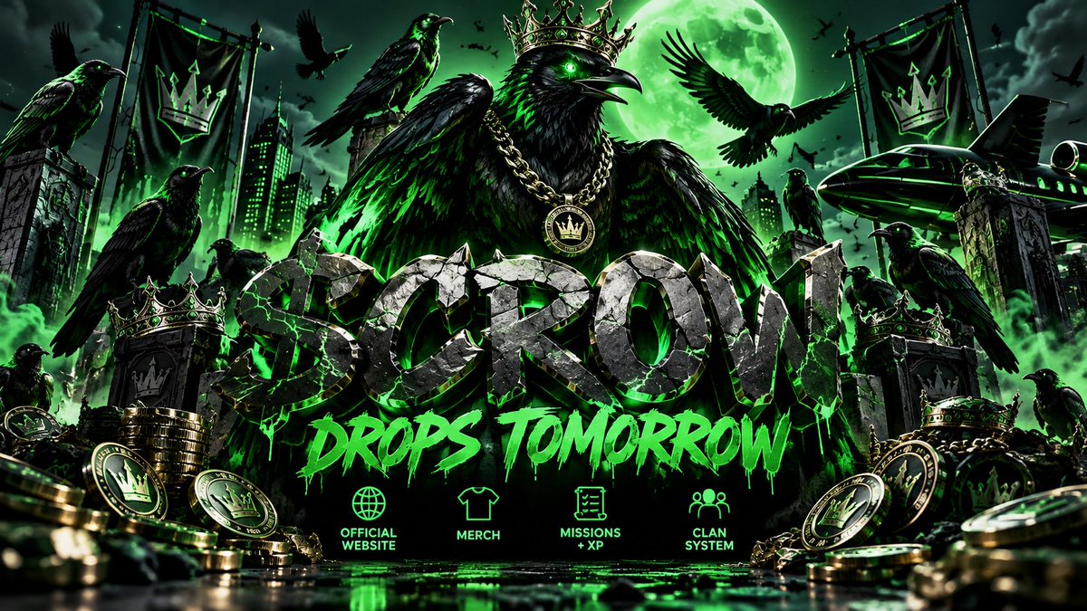 HammerWingAdvo's tweet photo. 🐦‍⬛ TOMORROW, $CROW TAKES FLIGHT.

No hype. No begging.

Just a murder getting ready to make noise.

Its our time 🐦‍⬛

Watch the sky. 🟢 https://t.co/VumVRgSZWP