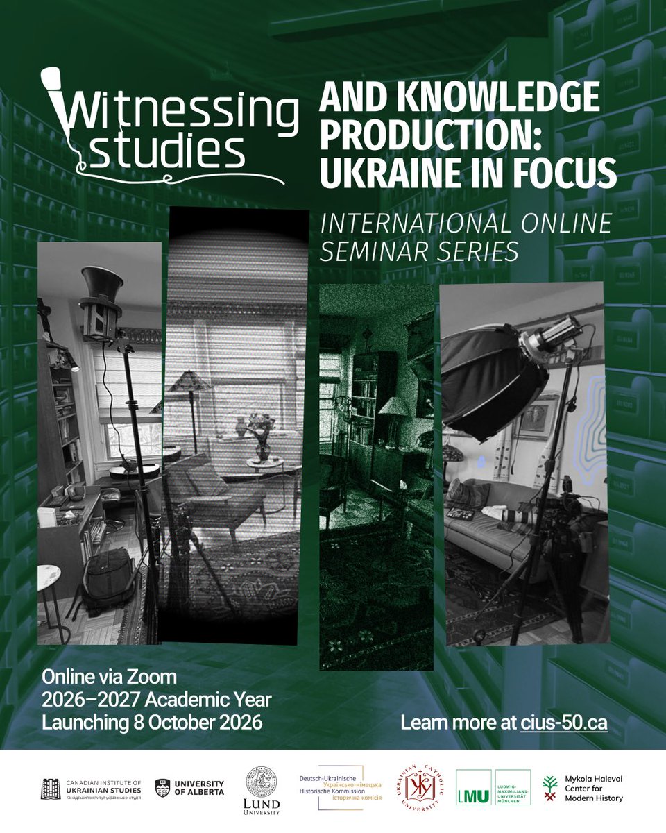 cius_ualberta's tweet photo. Presenting a 2026-27 online series examining oral history, testimony, &amp; knowledge production during wartime. Launching 8 October, 2026. 
Details: https://t.co/dAy0i1t9i9 https://t.co/fYmY1Ig6D4