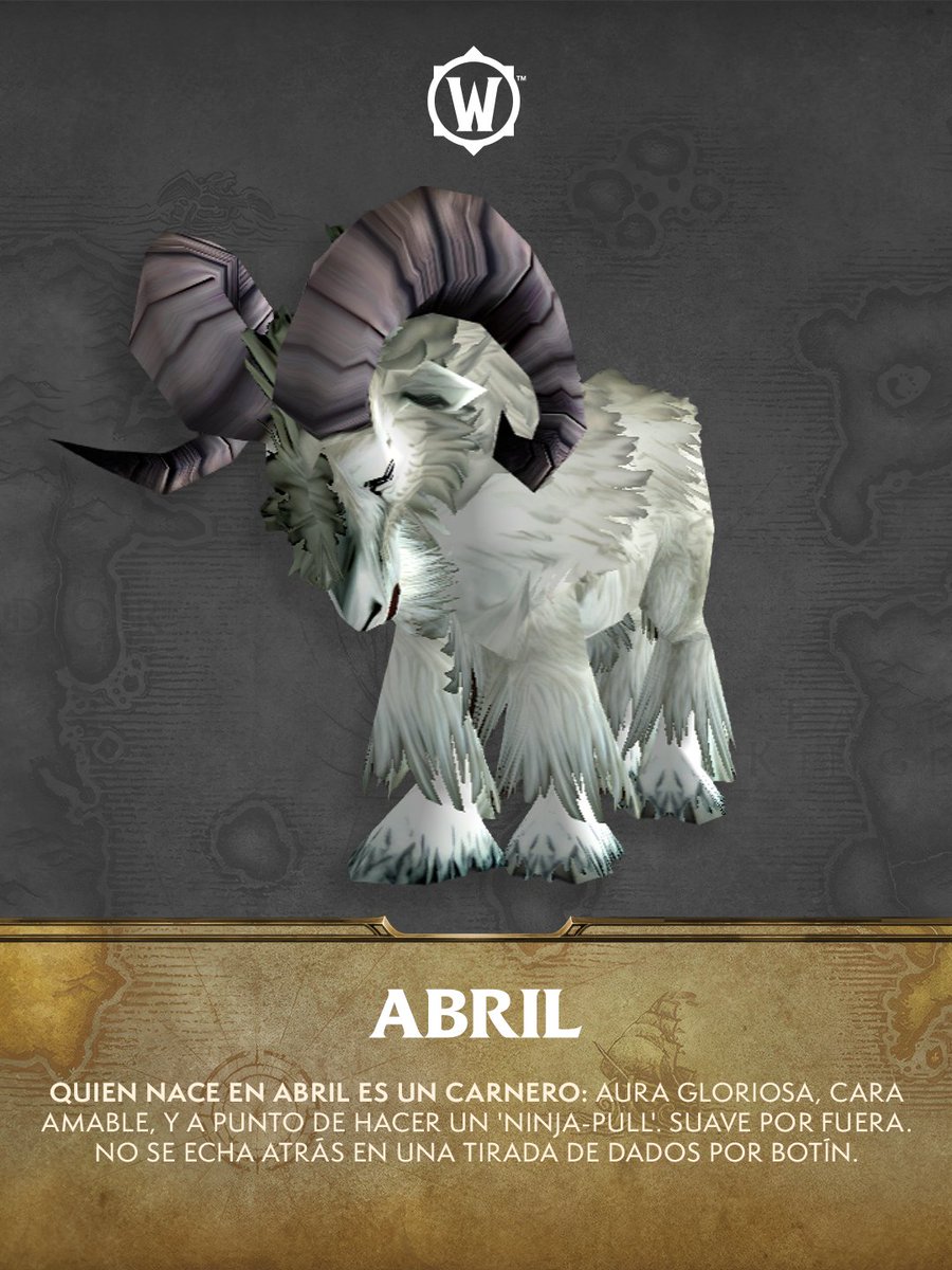 Warcraft_ES's tweet photo. ¡Tu mes de nacimiento, tu criatura de Forever! ✨

Hay algunas criaturas adorables en Azeroth, ¿pero cuál te define? https://t.co/xdsGfLjevP