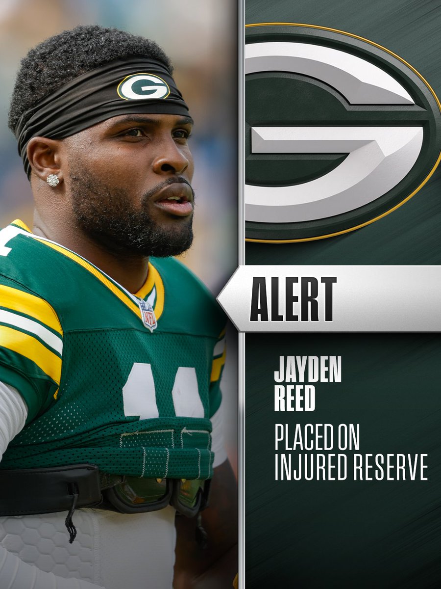Packers placing WR Jayden Reed (neck) on injured reserve, out indefinitely. (via @​AdamSchefter) 
 [📷](https://pbs.twimg.com/media/HTefoaeXgAA9DLV.jpg) https:/