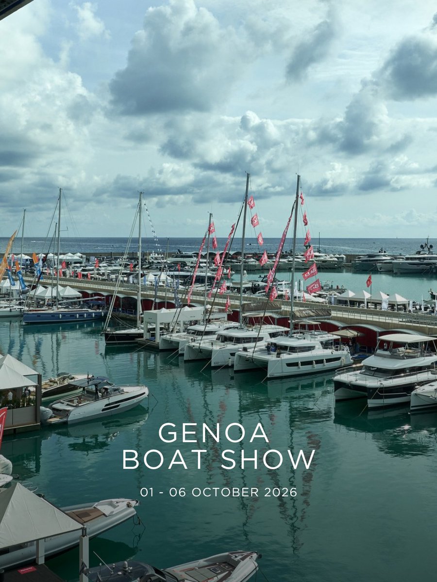 OCyachts's tweet photo. The Genoa Boat Show returns for its 66th edition from 01 to 06 October 📆

Beyond the display of over 1,000 boats across more than 200,000 square metres, the show serves as a platform for comparing institutional, technology and market trends across the sector on a global scale, from the Yachts and Superyachts section to a dedicated Tech Trade area for marine equipment and innovation.

Find out more about the show here 🔗 https://t.co/jCmpqkM3EX