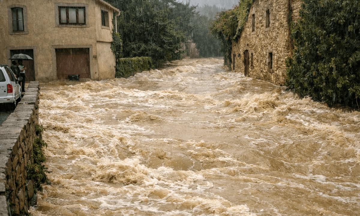 ClementGaill's tweet photo. Le paysage ne nous protège plus.

Le Gard et l’Est de l’Hérault subissent actuellement un épisode cévenol remarquable avec près de 500 mm prévus localement.

Mais si beaucoup regardent la pluie et le ciel, je voudrais vous inviter à regarder le sol.

UN FIL 1/11 https://t.co/ovzPBuMJo2