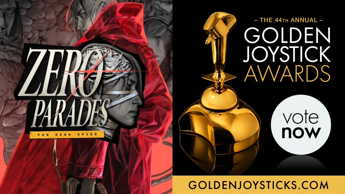 studiozaum's tweet photo. The Opera is calling in a favour.

ZERO PARADES: For Dead Spies has been nominated for Best Storytelling at the Golden Joystick Awards.

Help us bring this one home and cast your vote before October 23:
https://t.co/QLqmy1NoFI https://t.co/CKQtQqGEr5