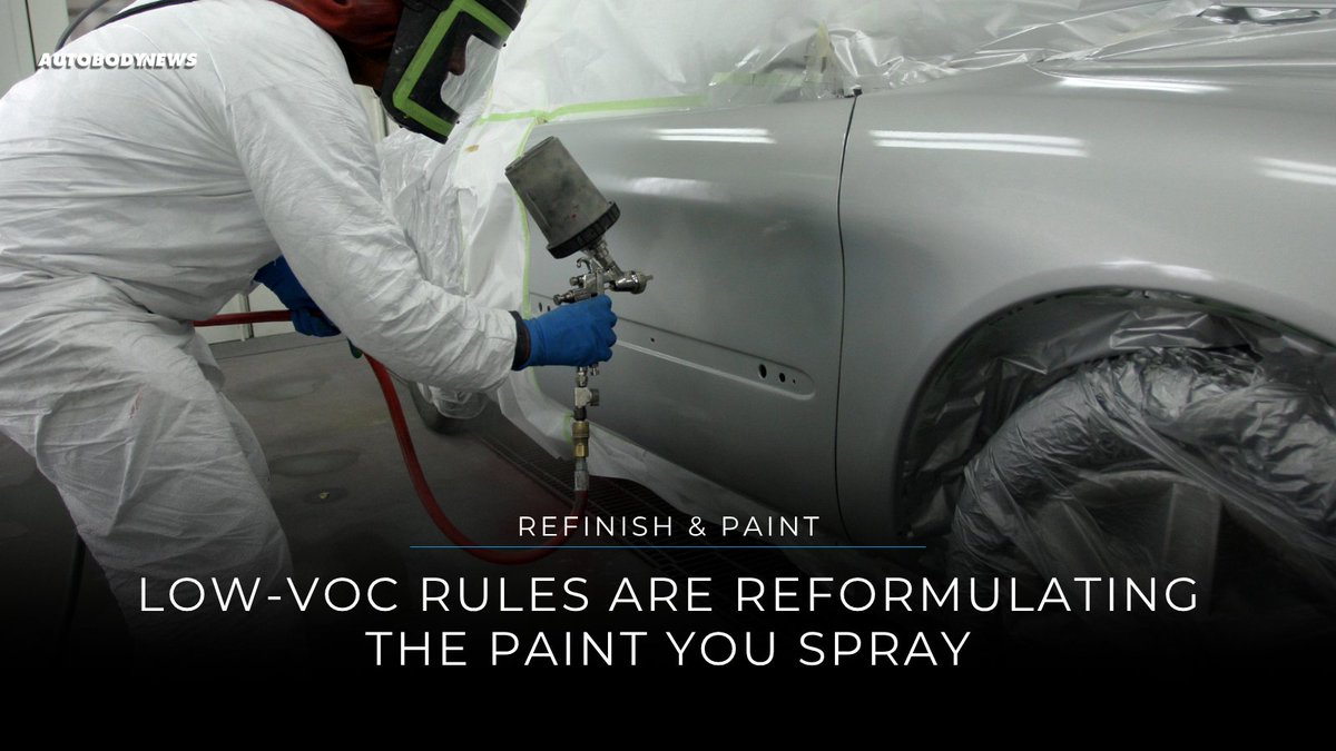 autobodynews's tweet photo. Low-VOC reformulation is coming for both solvent and waterborne coatings. The chemistry changes — and the setup at the gun may need to change with it.

Read more: https://t.co/MNHyv9KseF
 
#AutoBody #PaintTechnology #CollisionRepair https://t.co/ZHlfJDnq6N