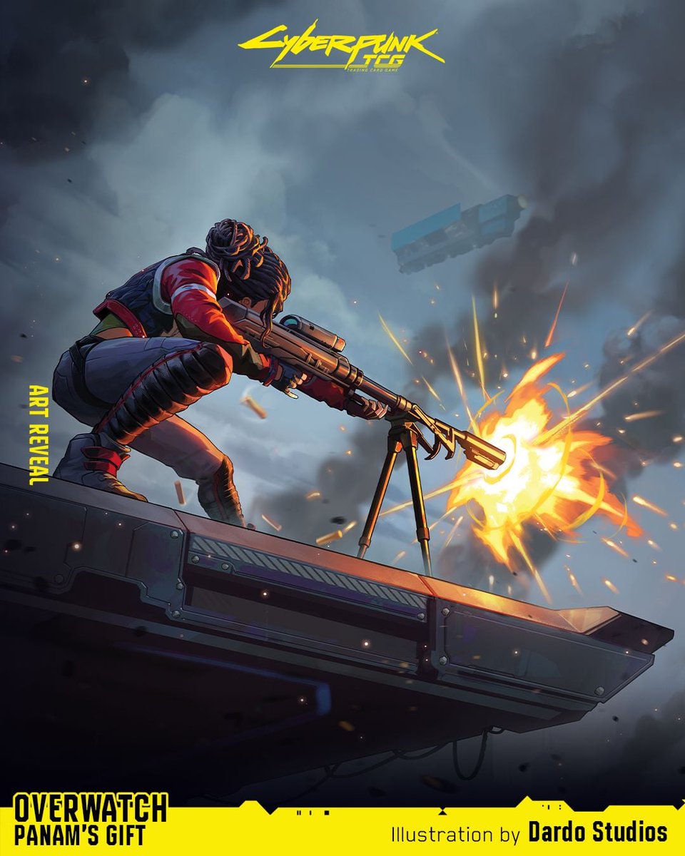 Cyberpunk_TCG's tweet photo. One shot. One kill.

Overwatch: Panam’s Gift Retail Iconic Rare, illustrated by Dardo Studios.

Find your local Cyberpunk TCG store here👇🔗 https://t.co/zQMDjN5On1