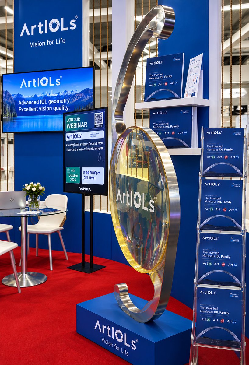 pablo_artal's tweet photo. A big model for a small lens!

Delighted to see #ArtIOLs on display as we launch in the Philippines.

Our inverted meniscus design brings years of visual optics research into an intraocular lens designed to benefit patients worldwide.

@Voptica @Lo_um https://t.co/UGw5eZROhB