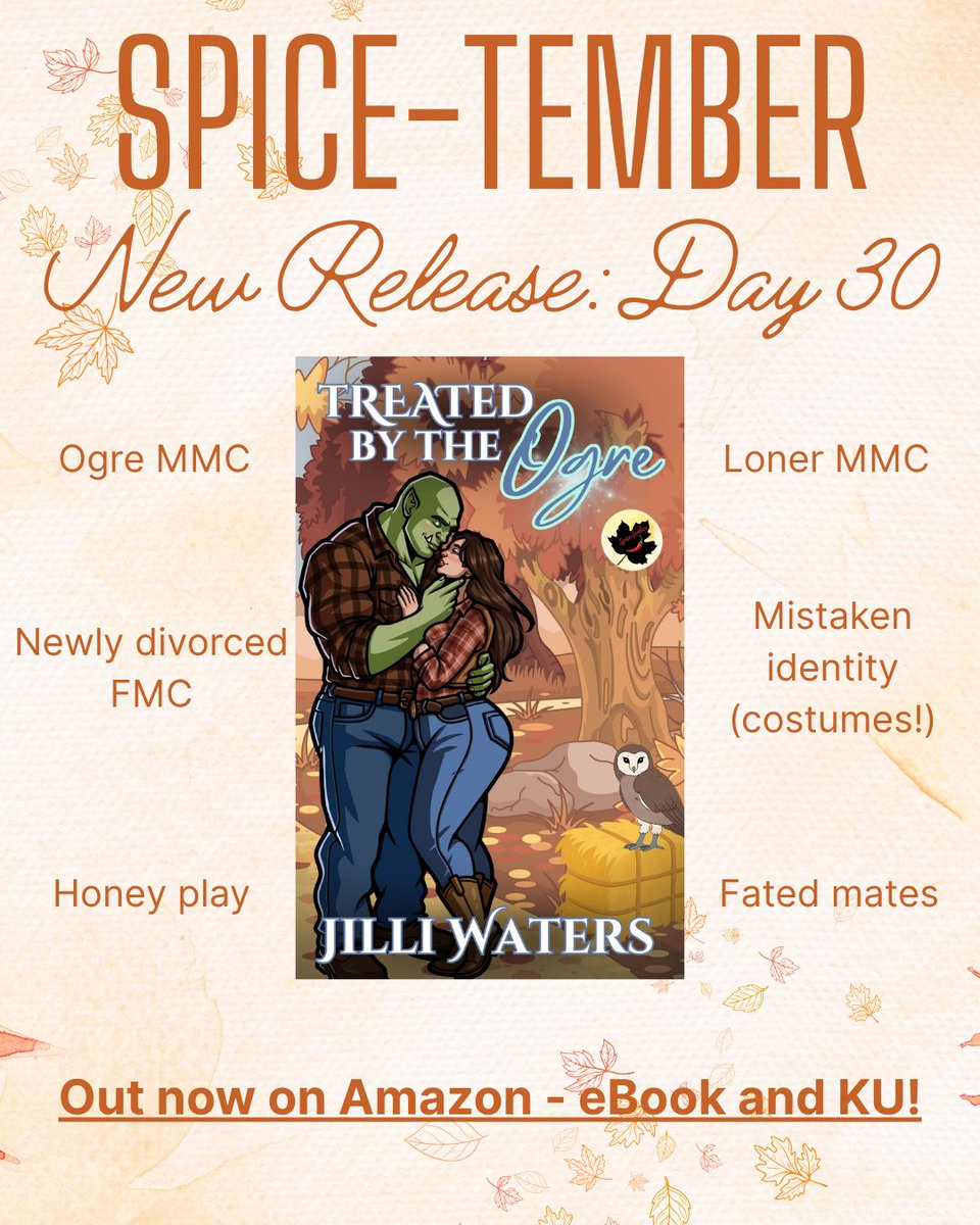 K_R_Hall_author's tweet photo. Spice-tember day 30!
Today is the final day of Spice-tember's releases!
https://t.co/XxRwLYDmIP
Welcome to Spice-tember! Treated by the Ogre is the perfect steamy short to start off your spooky season.
#monsterromance #monsterromancebooks #spicetember https://t.co/kvvBL18BnO