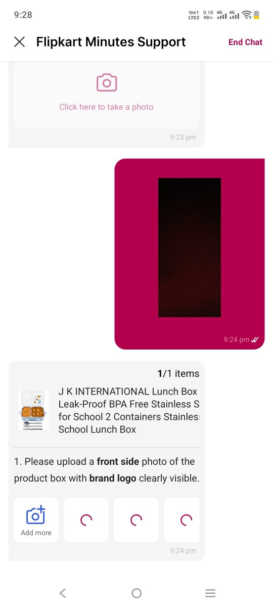 sonal_galchar's tweet photo. @flipkartsupport @Flipkartminutes i am trying to return the product however your chatbot is not accepting images uploaded kindly arrange return for the same and refund amount to source account. Product quality is not good  @jagograhakjago https://t.co/8IK1ZVzTJI