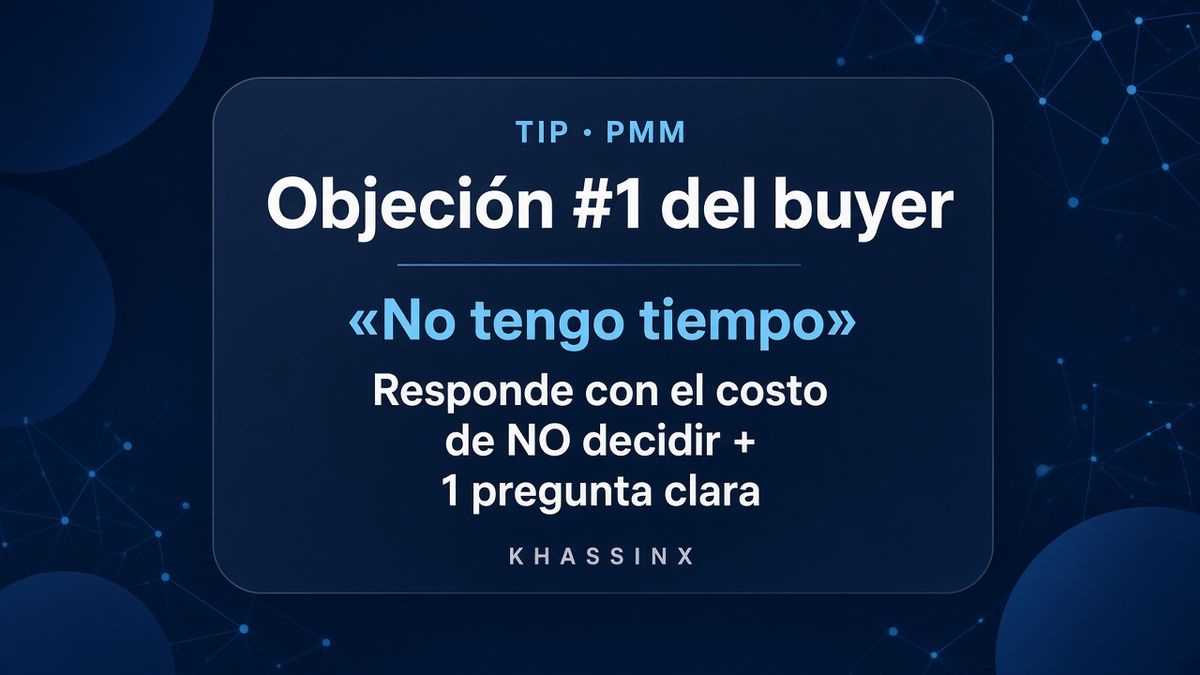 abialonso's tweet photo. Tip PMM: antes del pitch, escribe la objeción #1 de tu buyer en una frase.

El post solo responde eso (prueba, caso, número).

Menos features. Más “por qué ahora”.

¿Cuál te frena ventas este mes? https://t.co/g6bgxTQT1E