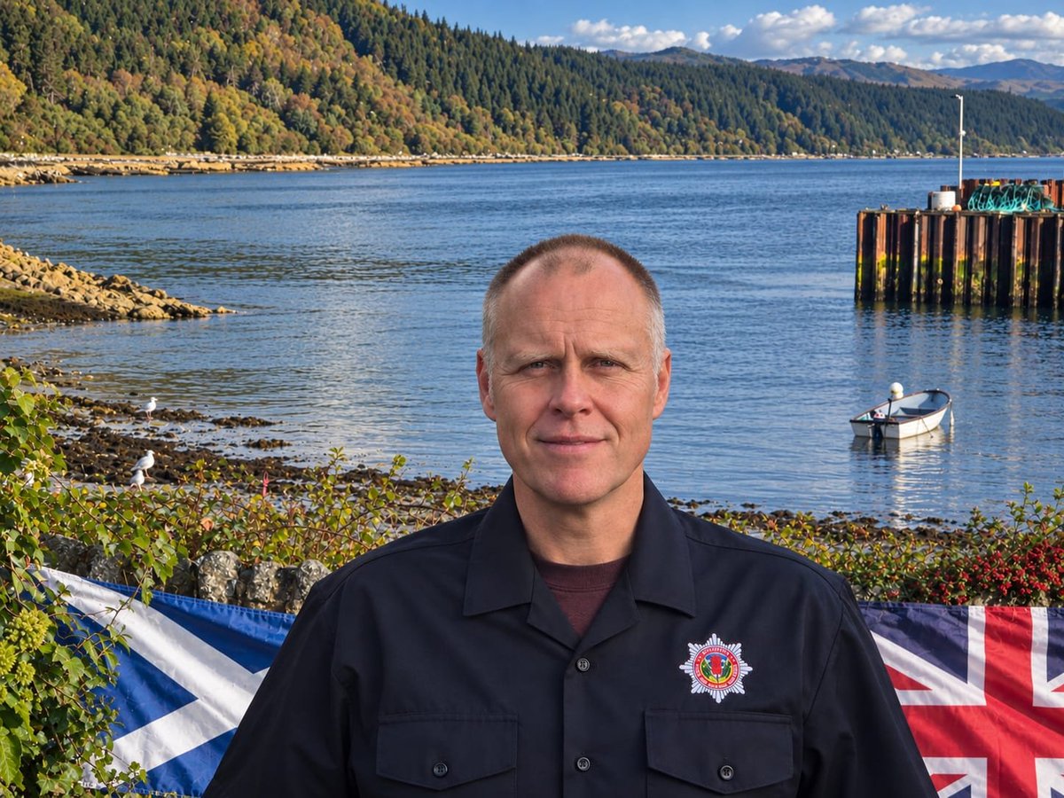 RBArgyllBute's tweet photo. AS OF 5 MINUTES AGO. 

MEET THE OFFICIAL CANDIDATE FOR MID ARGYLL. 

GEORGE LOVE.

George is proud to be standing up for a secure future for Scotland and the United Kingdom! 

George is Proudly a volunteer firefight. Bravery and common sense flow through this man. PATRIOT! https://t.co/QgWIGkVe3f