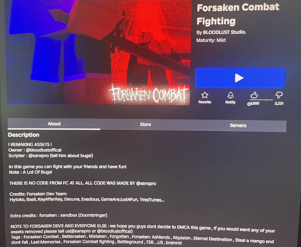 PiiT_VA's tweet photo. Hi, C0llabk1dd Voice Actor from Forsaken here. 

I can’t find the owners on here so I’ll just make this tweet. I am VERY serious about my work being stolen and being put in places it shouldn’t belong. 

(This has happened multiple times)

#Forsakentwt #Forsaken #c00lkidd https://t.co/aCiZDY0JQ0