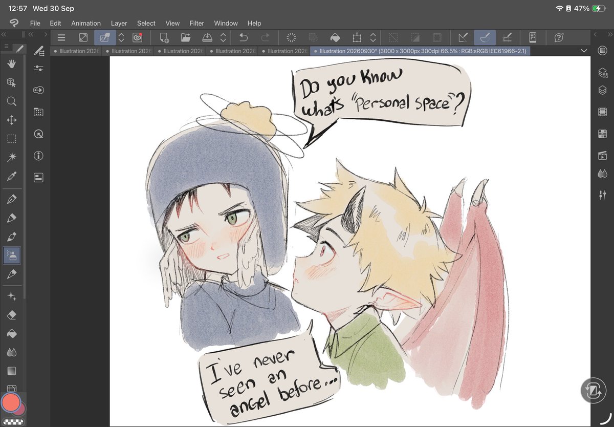 Hiki_Tsugii's tweet photo. Angel Craig x Imp Tweek 🪽😈
#SpCreek #SouthPark https://t.co/UuHCuBBt4G