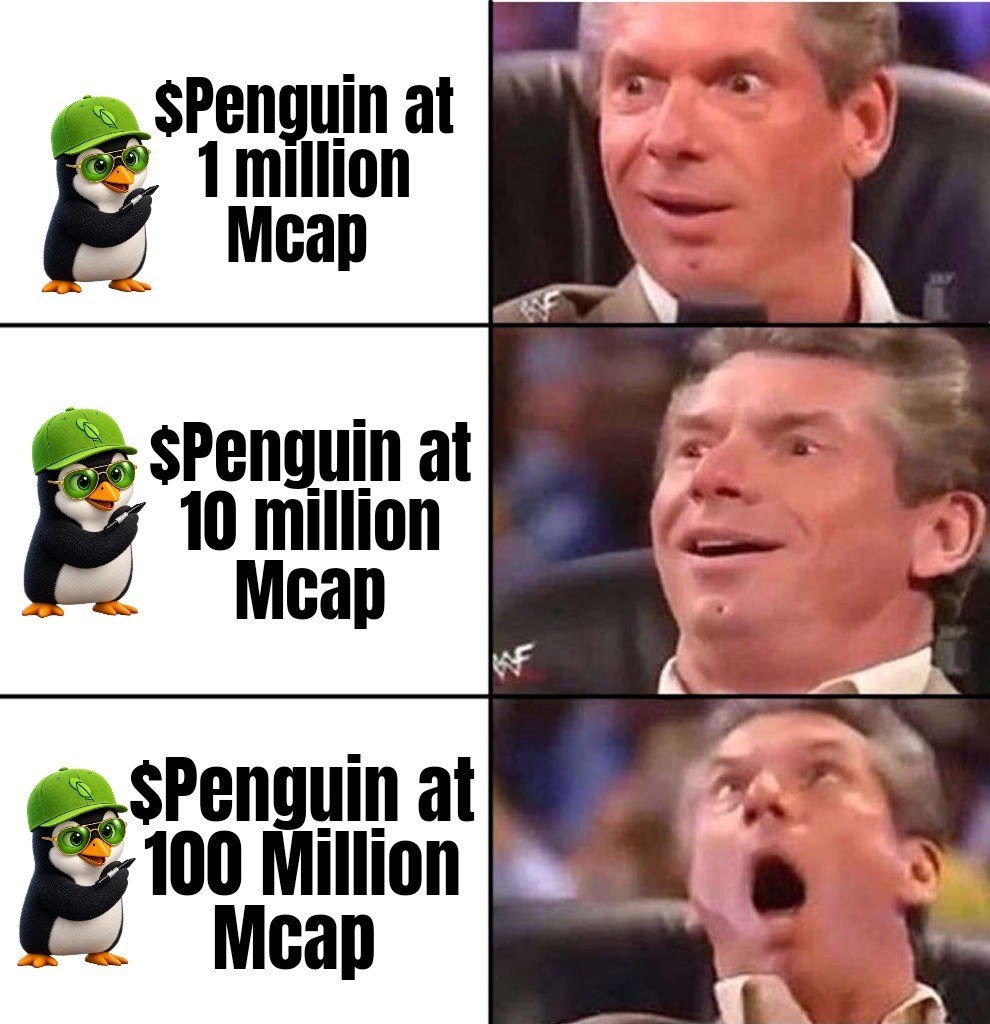 LeadEdgeCrypto's tweet photo. From $1M to $10M to $100M. 🐧

🐧The meme starts as a joke.
🐧The community turns it into a movement.
🐧The market decides how far it goes.

$PENGUIN on Robinhood season is just getting started @PENGUINRBH 🚀🐧

Who’s still here when the third panel becomes reality?

CA: 0xe2Ec718DbBB81D0a50bDf0D21342e34162B11415

@Les_loves_Humbl @PenguinPad_xyz